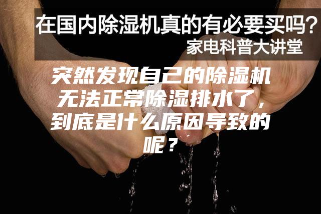 突然發(fā)現(xiàn)自己的除濕機無法正常除濕排水了，到底是什么原因?qū)е碌哪兀?></div>
								<div   id=