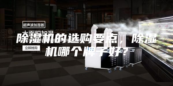 除濕機的選購要點，除濕機哪個牌子好？